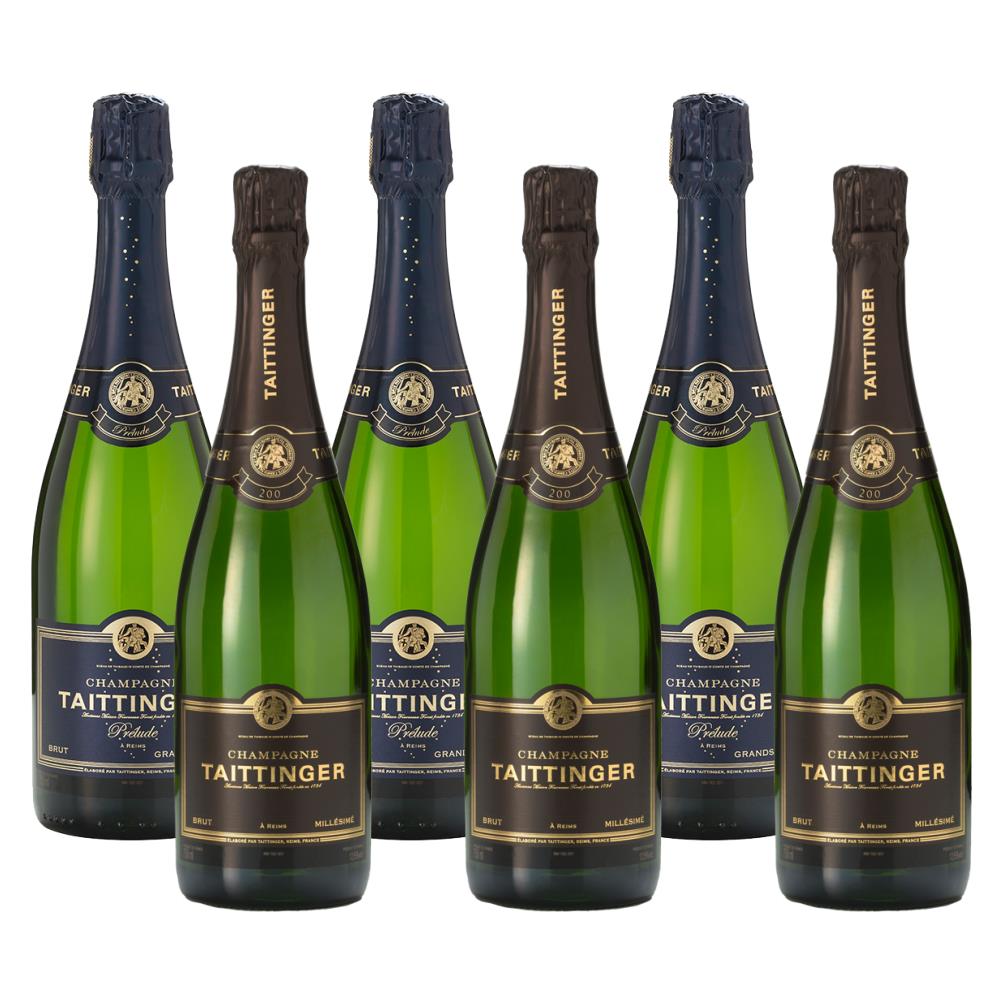 Mixed Case of Taittinger Brut Vintage and Prelude Grand Crus (6x75cl)